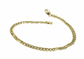 14 K Gouden Gourmet Valkoog Schakel Armband - 18,5 cm / 6,14 g