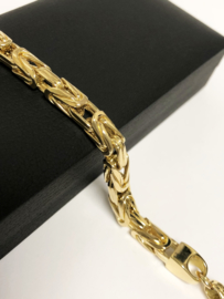 18 K Massief Gouden Konings Armband - 24 cm / 54,53 g / 6 mm