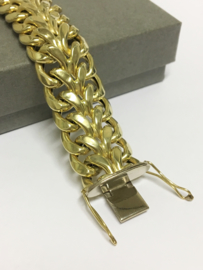 Brede 14 K Gouden Schakel Armband - 19,5 cm / 42,41 g