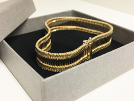 14 K Gouden Fantasie Schakel Armband - 19,5 cm / 29,81 g