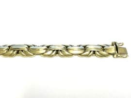 14 K Gouden Fantasie Schakel Armband - 19 cm / 28,73 g