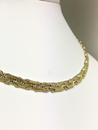 14 K Gouden Fantasie Schakel Collier - 41,5 cm