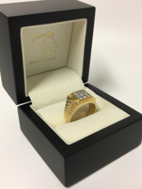 18 K Gouden Rolex Ring - Heren / 0.36 crt Diamant G / SI