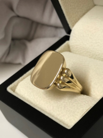 Handvervaardigd 14 K Antiek Massief Gouden Zegelring - 10,05 g