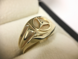 14 K Gouden Mercedes Heren Ring