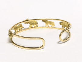 18 Karaat Gouden Slaven Armband - Wild Animals / 23,15 g