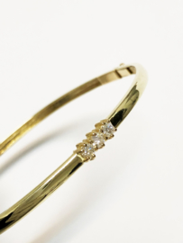14 K Gouden Bangle Armband ca 0.30 crt Briljant Geslepen Diamant H / VS2