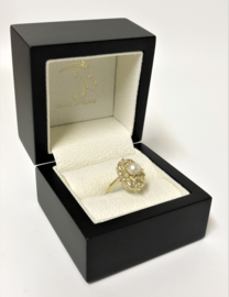 Antiek Handvervaardigd 14 Karaat Gouden Parel Ring