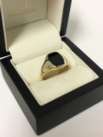 14 K Gouden Zegelring Onyx