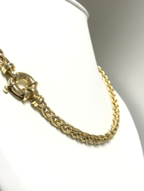 14 K Gouden Slot Collier Vlecht Schakel - 47,5 cm / 32,84 g