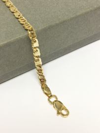 14 K Gouden Valkoog Schakel Armband - 18 cm / 5 g