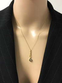Antiek 14 K Gouden Hanger Roosgeslepen Diamant