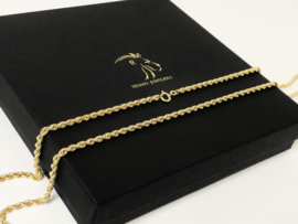 14 Karaat Geelgouden Koord Rope Kabel Ketting - 93 cm / 21 g / 3.5 mm