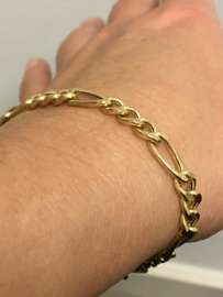 14 K Gouden Figaro Schakel Armband - 19 cm / 6,3 g