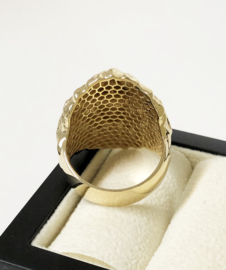 Grote 14 K Gouden Mannen Ring Leeuwenkop - 11,2 g / 2,8 cm