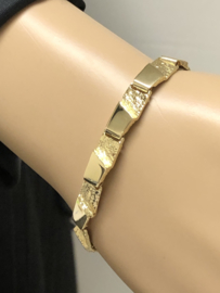 14 K Gouden Design Armband - 21 cm / 17,9 g