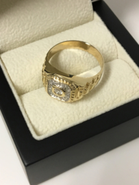 14 K Gouden Heren Rolex Ring 0.30 crt Briljantgeslepen Diamant SI TW