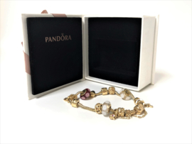 PANDORA 14 K Gouden Armband Diverse Bedels - 20,5 cm / 41,05 g