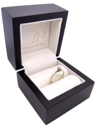 Diamonde 14 Karaat Gouden Solitair Ring 0.10 ct Briljant Geslepen Diamant G/VS2