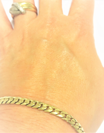 18 K Massief Gouden Gourmet Schakel Armband - 19cm / 15,8 g