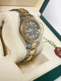 Rolex Yacht Master 35 mm Grey Dial Gold Steel Bicolor 168323