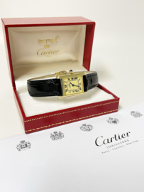 Must de Cartier Tank Midsize Quartz 1613 Roman Dial Deployante - Cartier Garantie