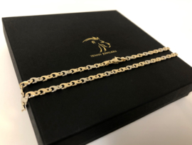 14 K Bicolor Gouden Gucci Schakel Ketting - 45 cm / 26,8 g