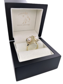 14 Karaat Gouden Fantasie Ring Zoetwater Parels