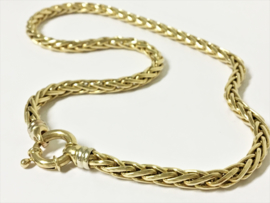 14 K Gouden Vossenstaart Slotcollier - 43 cm / 25,15 g