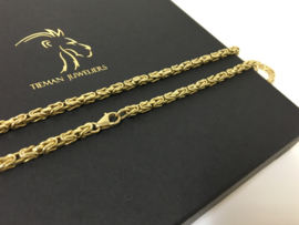14 K Gouden Koningsketting Byzantijns (hol) - 72 cm / 23,5 g