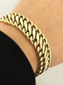 Brede 14 K Gouden Schakel Armband - 19 cm / 25,89 gram