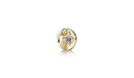 PANDORA 750215ACZ - Golden Eye Gouden Bedel Amethyst Colored Zirkonia