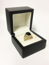 14 K Gouden Zegelring Onyx