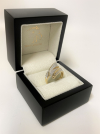 14 K Gouden Slagring 0.26 Crt Briljant Geslepen Diamant