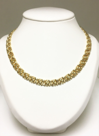 14 K Gouden Fantasie Schakel Collier - 48 cm / 40,7 g