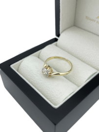 Antiek Gouden Solitair Ring 0.50 ct Diamant Antiek Slijpsel - H/VVS1