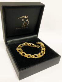 14 K Gouden Fantasie Schakel Armband 17,5 -20 cm / 10,5 g