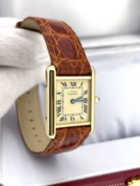 Must de Cartier Tank Quartz Ivory Roman Dial 366001 - Midsize