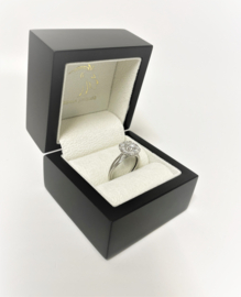 Platina Rozet Ring 1.0 crt Briljant Geslepen Diamant - F / VVS1