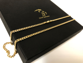 14 K Gouden Gourmet Schakel Ketting - 62,5 cm / 9,6 g