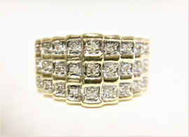 8 Karaat Band Ring 0.27 crt Briljantgeslepen Diamant