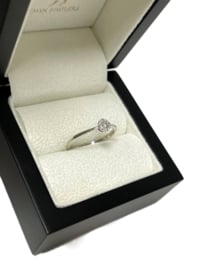 18 Karaat Witgouden Solitair Ring 0.10 ct Briljant Geslepen Diamant