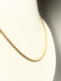 18 K Massief Gouden Rope Koord Ketting - 62 cm / 15,5 g / 2,7 mm