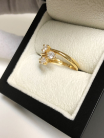18 K Gouden Fantasie Ring 0.30 crt Briljant Geslepen Diamant G/VVS2