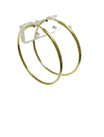 14 Karaat Gouden Oorringen 50 mm Ronde Buis 1,8 mm