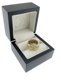 PIAGET 18 Karaat Massief Gouden Brede Bandring 0.36 ct Briljant Geslepen Diamant H / VS1