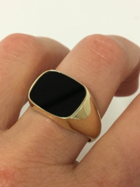 Antiek Gouden Heren Ring - Model Stomphoek (Klassiek/Liggend)