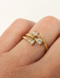 18 K Gouden Fantasie Ring 0.30 crt Briljant Geslepen Diamant G/VVS2