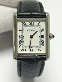 Zilveren Must de Cartier  Tank Quartz - Dames Polshorloge 01475