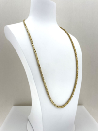 18 Karaat Massief Gouden Koningsketting Byzantijns - 59 cm / 35 g / 3 mm